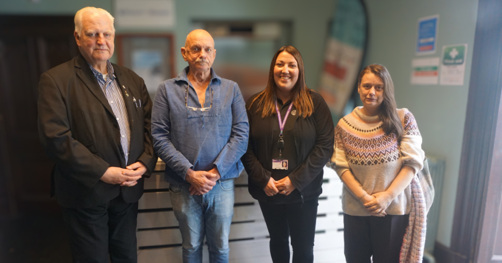 L-R: Donald Macdonald (Tenant Board Panel), Gary Lamont (Tenant Board Panel), Laura Mackenzie (HHP), Rosemary Wicks (Tenant Board Panel)